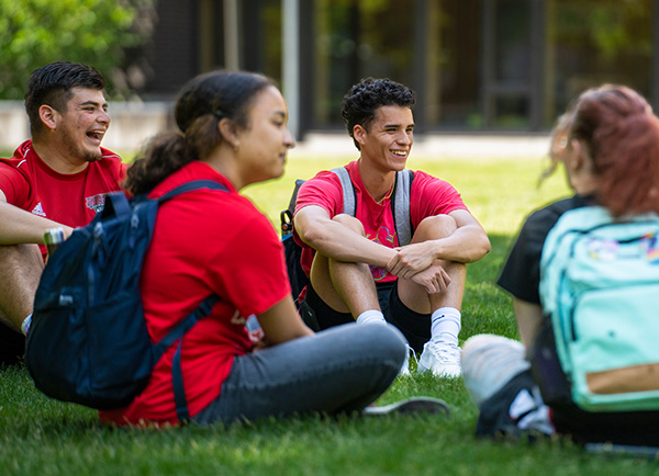 WOU student take a break in the Grove