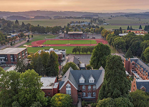 Aerial view of Western Oregon University